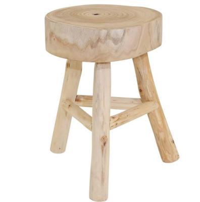 China 3 Leg Natural Handmade Wooden Stool Wooden Bench Wood Seater for sale