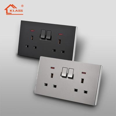 China New Design Malaysia BS Multifunctional Socket British Standard Commercial Home Use Dual 13A Residential/General Purpose Socket for sale