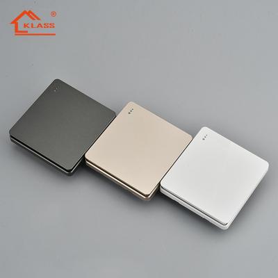 China PC And Factory New Design UK Illuminated Standard Copper Flame Resisted Point Wall Switch Commercial Home Use for sale