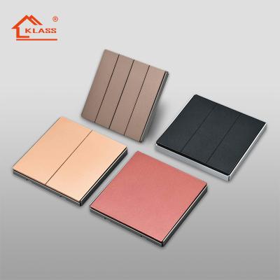 China Commercial modern BS thin exterior PC style material wall panel switch for light electric power for sale