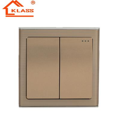 China Wholesale Price Factory Offer BS Switch Factory Direct Stainless Way 2 Gang 1 Panel Painting Stainless Separate Finish Commercial Home Use for sale