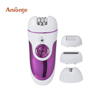 China Newest and Good Quality Lady Household Shaver 4 Rechargeable in 1 Lady Epilator Set Callus Remover for sale