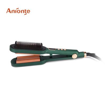 China Good quality 2 more round new arrival 2 in 1 hair straightener brush hot sale new hair straightener comb for sale