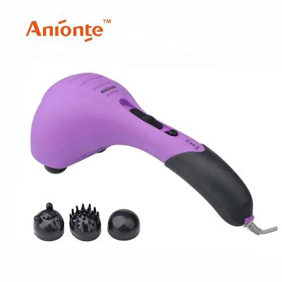 China Portable and Powerful Electric Handheld Body Massager with 3 Replaceable Massage Heads for sale