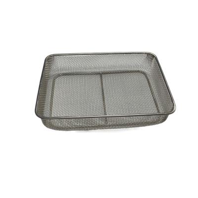 China Durable Large Heat Resistance Stainless Steel Non-Stick BBQ Grilling Wire Mesh Barbecue Basket for sale