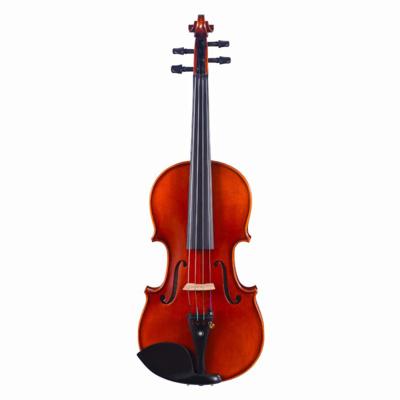 China 1 4 China Professional Flame Luxury Handmade Solid Wood Red-Brown Hand Painted Violin for sale