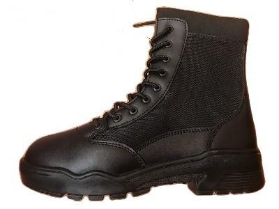 China French Style Leather Combat Boots Size 38 To Size 47 Black Military Boots for sale