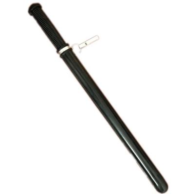 China Black Law Enforcement Gear Rubber Baton Protection Police Baton for sale