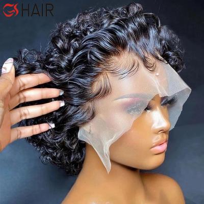 China Tangle free and shedding free shipping free short pixie curves hair lace cut wig, short wig pixie cut wig hair, pixie cut wigs for black women for sale