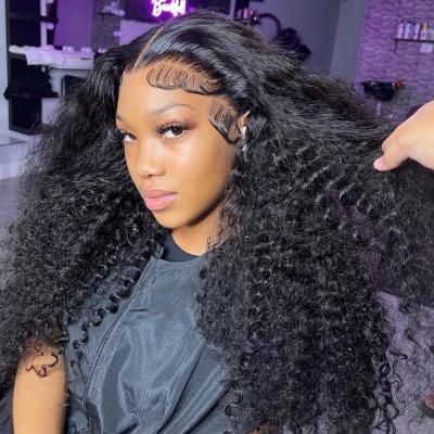 China Tangle Free And Shed Wholesale Free 100% Virgin Human Hair Wigs, Brazilian Curly Lace Front Wig, 360 Hd Transparent Swiss Lace Frontal Human Hair Wigs for sale