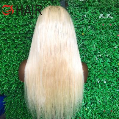 China Tangle Free And Shed Wigs 100% , Unprocessed Russian Blonde 613 Blonde Ombre Hair Full Lace 613 Virgin Hair Free Cheap Wig For Black Women for sale