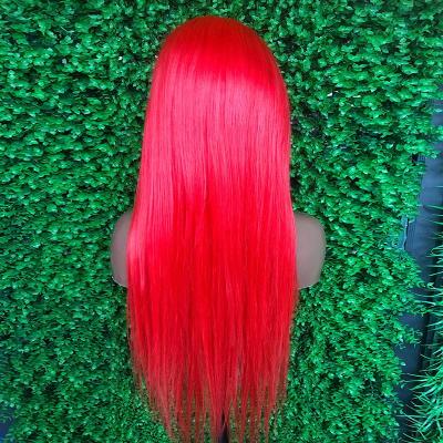 China Tangle Free and Shed Ombre Orange Ginger Lace Front Wig 40 Inch Virgin Hair Free Full Lace Front Wig, White and Blue for sale