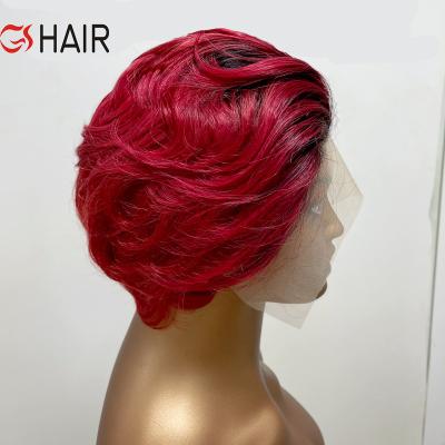 China Virgin Human Hair Cheap Machine Made Brazilian Body Wave Lace Front Wig, Colored Full Lace Front Wig Lead, Baby Hair Lace Front Wig for sale