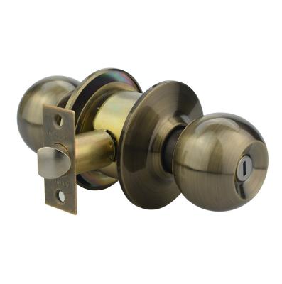 China 304/201) Hot Sale Cylindrical Knob Stainless Steel/Iron/Brass Stainless Steel Door Lock For Hotel Bedroom Bathroom for sale