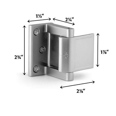 China High Quality Brushed Nickel Door Latch Resistance Home Door Security Lock Enhancer Privacy Top Door Latch for sale