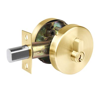 China (304/201) Stainless Steel/Iron Cylinder Brass Deadbolt Door Lock/Round Cylinder Brass Zinc Alloy Deadbolt Lock for sale