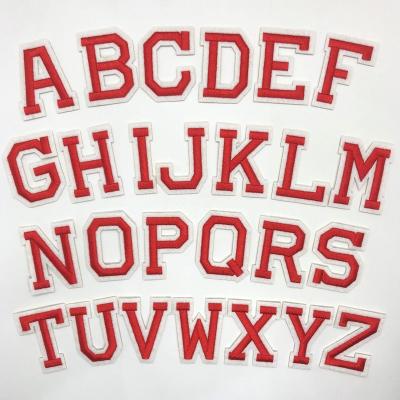 China Viable Letter Embroidered Alphabet Iron On Patches for sale