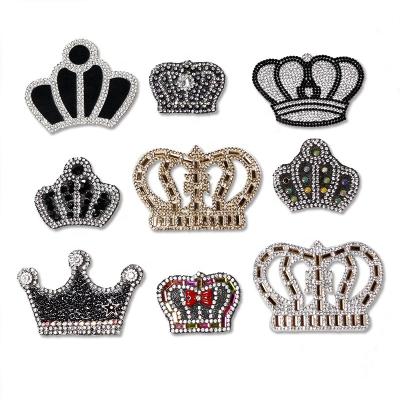 China High Quality Pointback Custom Design Crown Heat Press Transfer Rhinestone for sale