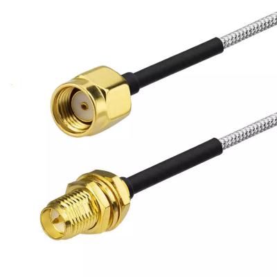 China Brass Yonghao 3 feet SMA Male to SMA Female Bulkhead Crimp RG316 Cable Jumper Pigtail 10cm for sale