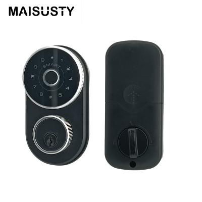 China Home Hotel Apartments Office Hot Sale Fingerprint Deadbolt Door Lock  Smart Deadbolt Lock Fingerprint with Password/Key/App for sale