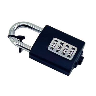 China Bags OEM Zinc Alloy Combination Padlock 4 Digit Padlocks Anti-Corrosion High Quality Keyless 4 Wave Wheel Lock for sale