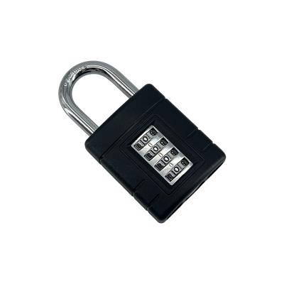 China Bags Combination Locker Padlock 4 Digit Coded Padlock 4 Dials Combination Steel Padlocks For Warehouse Door for sale