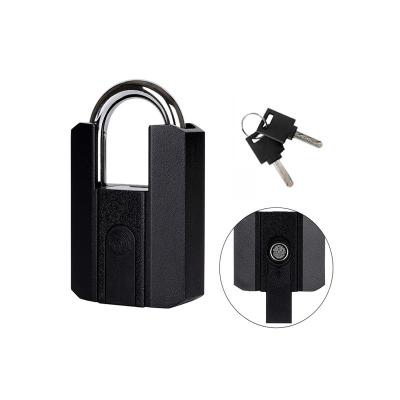 China Warehouses Smart Fingerprint Padlock Intelligent Locker Finger Print Zinc Alloy Padlocks Suitable with Mobile APP For Gates for sale