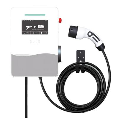 China APP Control CE Certified Home Use Wallbox 7KW 22KW 32A 4G Wifi Type - 2 Plug In Wall Mounted AC EV Charger for sale