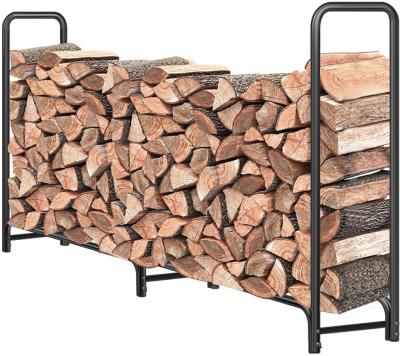 China Country Firewood Rack For Outdoor And Indoor Use Firewood Storage Log Rack 8ft For Fireplace Fits On Porches Decks RoomPatio Family for sale