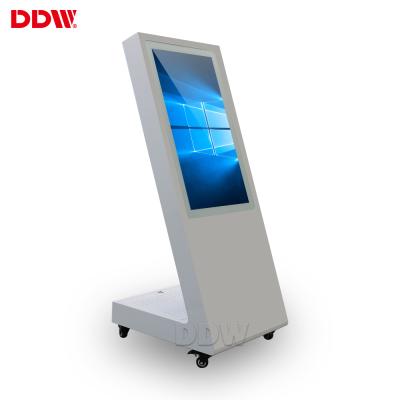 China Portable High Brightness LCD Display Kiosk With Wheels And Battery Operated Indoor/Semi-Outdoor/Outdoor for sale