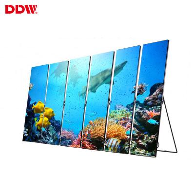 China Commercial Led Screen P1.8 P2.5 P3 P5 Portable Outdoor Indoor Poster Floor Stand Digital Led Poster Led Digital Display Poster For Advertising for sale