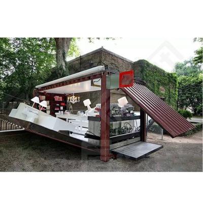 China Modern Outdoor Modern Prefab Cafe Contain 20FT Portable Shipping Container Bar Container Cafe Cafe for sale