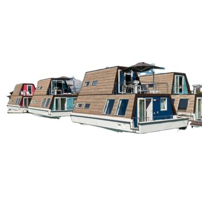 China Morden Boats Simple Design Modern Houseboat Floating Boathouse With Motor for sale