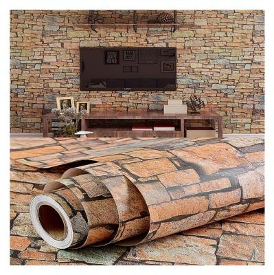 China New Modern Custom Advantageous Stone 3d Brick Peel and Stick Vinyl Wallpaper Custom Self Adhesive Wallpaper for sale