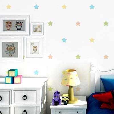 China Small Stars Modern Colorful Five-pointed Pure Paper Wallpaper Environmentally Friendly Wallpapers for sale