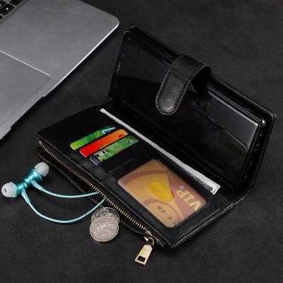 China Wallet For Samsung A02s Case Leather Wallet Flip Leather Case For S10 A50 Flip Leather for sale