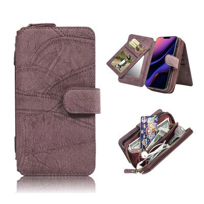 China Fashion three-in-one removable case is used for iphone 11 with multiple card slots to hold change for sale