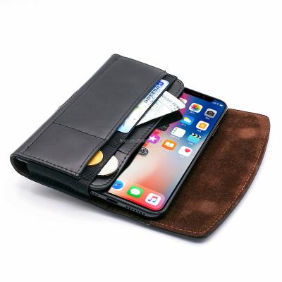 China Water Proof 5.5'/6.5' Leather Phone Pouch Hook Loop Belt Case For Samsung Galaxy S10 Plus Note 9 8 For iPhone XR XS Max For Huawei P30 Pro for sale