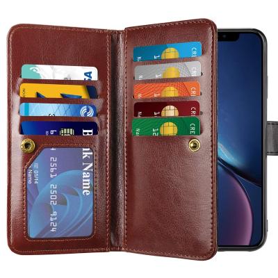 China Dustproof Flip Case For Samsung Galaxy J6 2018 Samsung J6 Plus Luxury Business Plain Leather Phone Case Cover Wallet Book Card Slots for sale