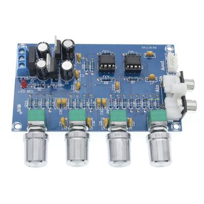 China Computer XH-M164 NE5532 Preamp HIFI Volume Tone Control Amplifier Moving Comb Amplifier Pre Dual AC12V for sale