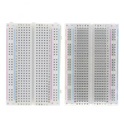 China Mini computer breadboard/breadboard 8.5cm x 5.5cm 400 transparent holes/DIY electronic experimental universal PCB board white for sale