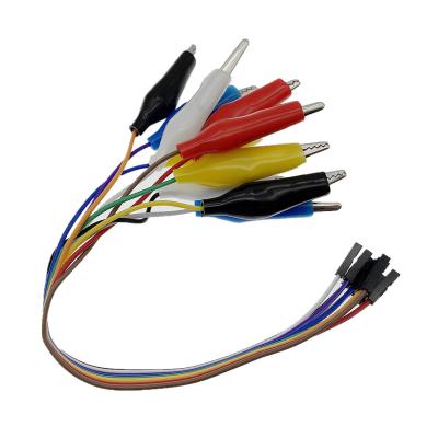 China Computer 20cm Double-end 10pin Clips Jump Wire Jumper Male Female Connection Line Cable DIY Test Wire Crocodile Clip Test Lead for sale