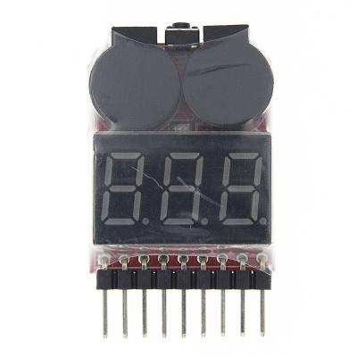 China Boat etc battery voltage 2 tester IN1 low voltage buzzer alarm 1-8S Lipo/Li-ion/Fe Computer RC Helicopter Airplane for sale