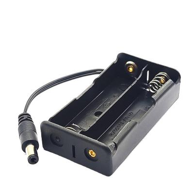 China Computer 18650 Battery Holder 18650 Battery Storage Box Case for 2 x 18650 with DC 5.5*2.1mm Power Plug Serial Connection for sale