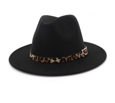 China Picture Ready To Ship Custom Fedora Hats Logo Flounder Wool Hat For Women for sale