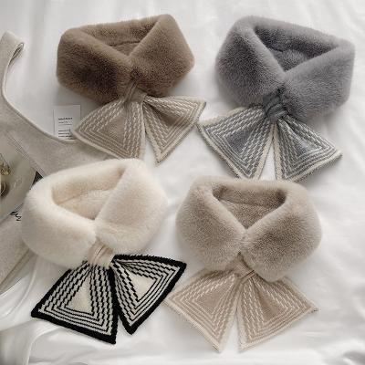 China Luxury Faux Fur Hot Sale Faux Rabbit Fur Scarf For Women Super Soft Winter Warm Scarf for sale