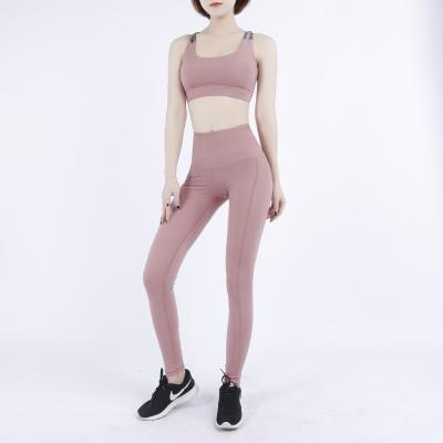 China Europe and America yoga fitness breathable bra and pants suit comfortable for sale