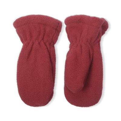 China Red Plush Baby Daily Life Gloves Winter Mittens Custom Thick Warm Fleece Full Finger Gloves For Baby for sale