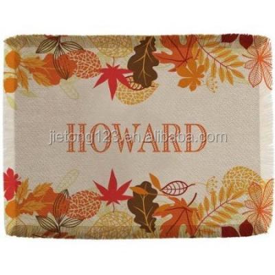 China Sustainable Heating Pads Cotton Potholder Personalized Fabulous Fall Place Mat for sale