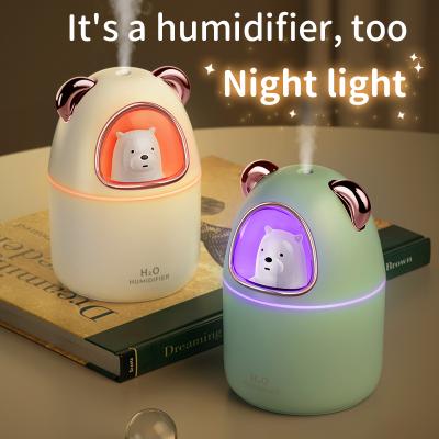 China Car Portable Desktop Mist Purifier 4 Mini USB Ultrasonic Colors LED Cool Air Humidifier For Dry Skin Home Bedroom for sale